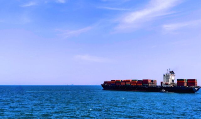 container vessel, ship, export, logistics, freight, vessel, shipping, transportation, port, boat, industry, maritime, loading, import, cargo, container, sea, water, pilot boat, landscape, coast, wave, m v new harvest, nature, blue, container ship