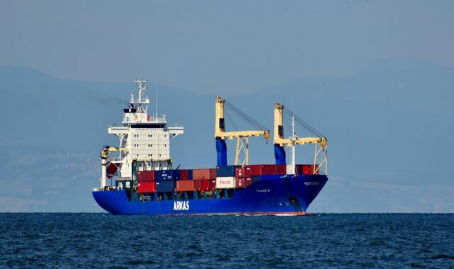 ship, cargo, vessel, container, industry, transport, nature, sea, export, trade, boat, blue, sailing