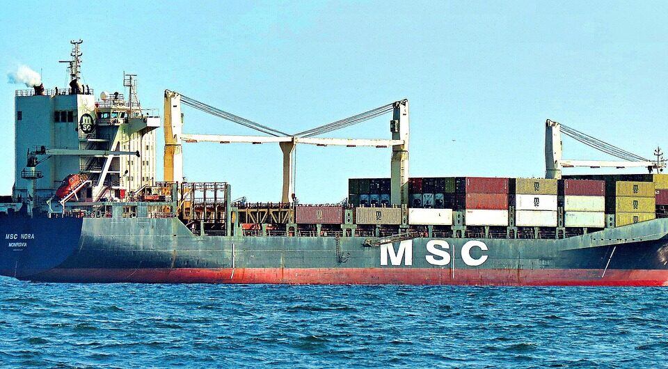 container ship, vessel, ocean, transportation, transport, nature, delivery, port, import, export