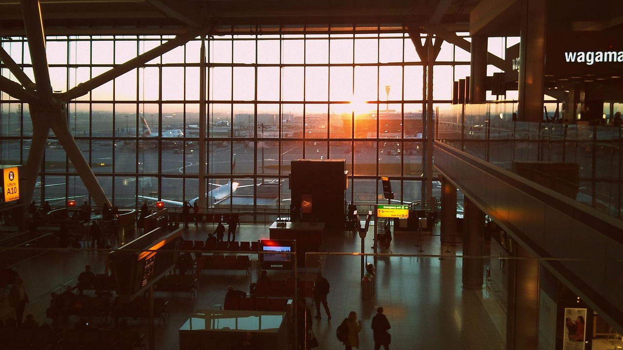 london, heathrow, plane, nature, airport, sunrise, aviation, get out, transport, travel plane, travel, sunny, airline, entry, departure, people, drive, overview, building, international