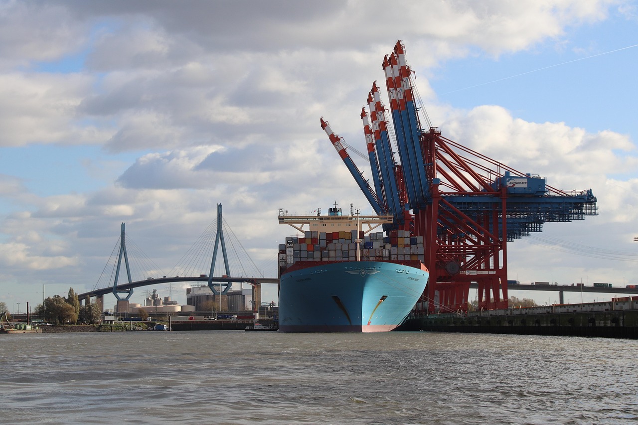 container, port, logistics, trade, freight, container ship, hamburg, industry, import, transport, sea, were, heaven, storage, crane, nature, ship, water