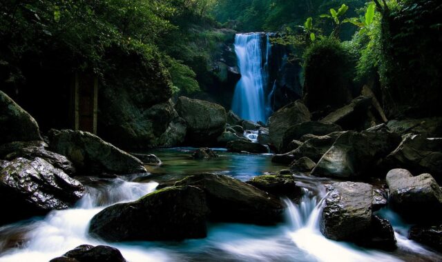 landscape, waterfall, nature, source