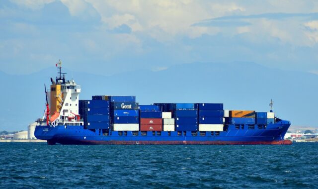 ship, nature, cargo, vessel, container, industry, transport, sea, export, trade, boat, blue, sailing, port