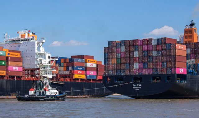 ship, container ship, container, transport, logistics, port, nature, sea, freight