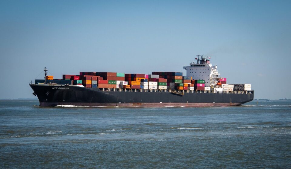 container ship, nature, ship, channel, cargo ship, freighter, containers, seagoing vessel, container transport, travel, transport, waterway, canal, water