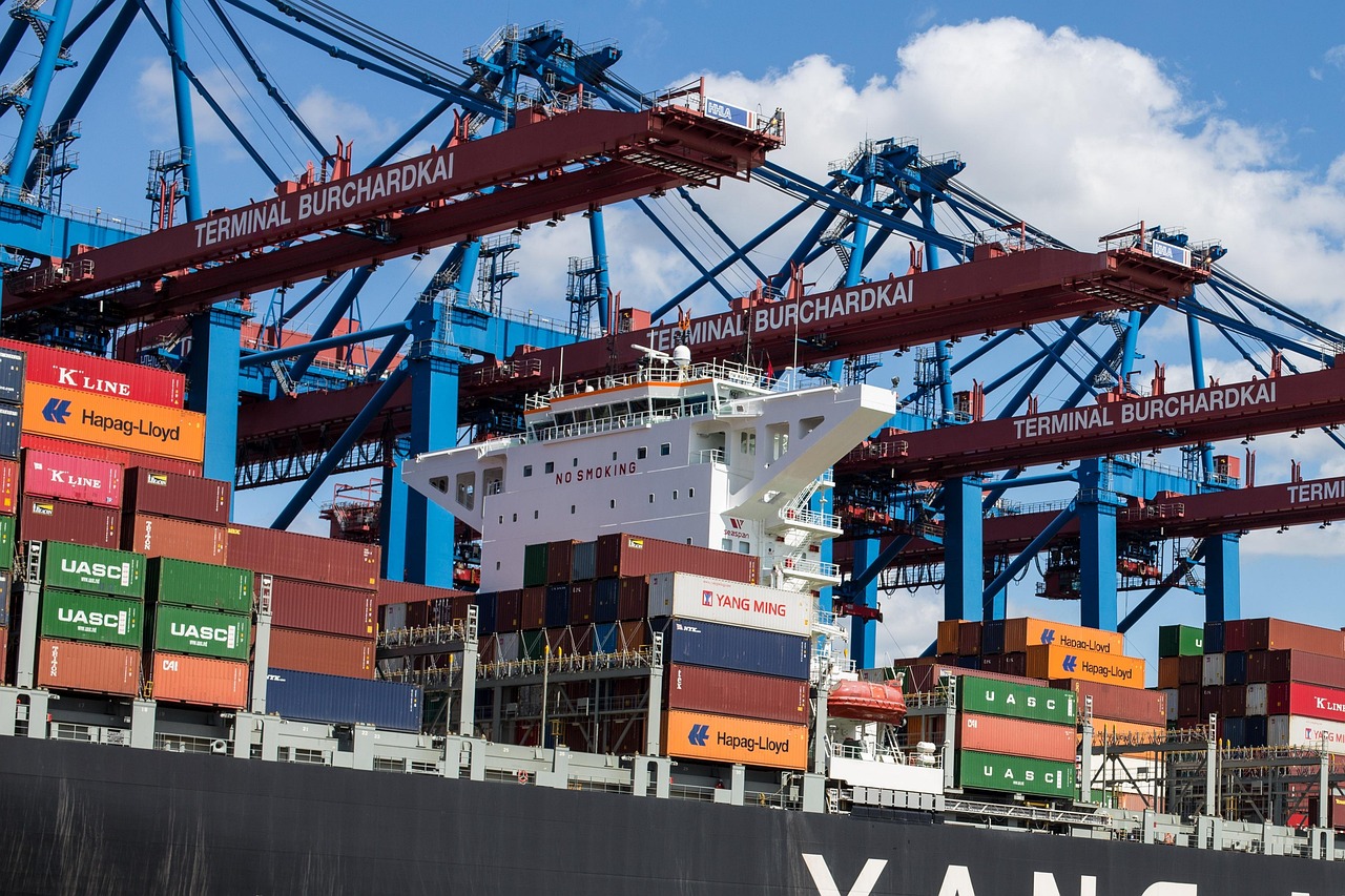 container, port, hamburg, container transshipment point, container handling, cranes, port cranes, ship, container terminal, container, container, container, port, port, port, port, port, container terminal